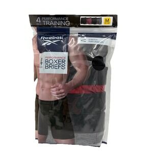 NWT Reebok 4 Pack Performance Boxer Briefs‎ Speedwick Men Sz M 32-34 NEW